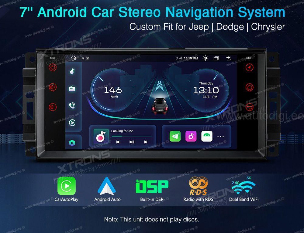 Jeep | Dodge | Chrysler | Grand Cherokee | Compass | Patriot | 300C XTRONS PE71WRJL Car multimedia GPS player with Custom Fit Design