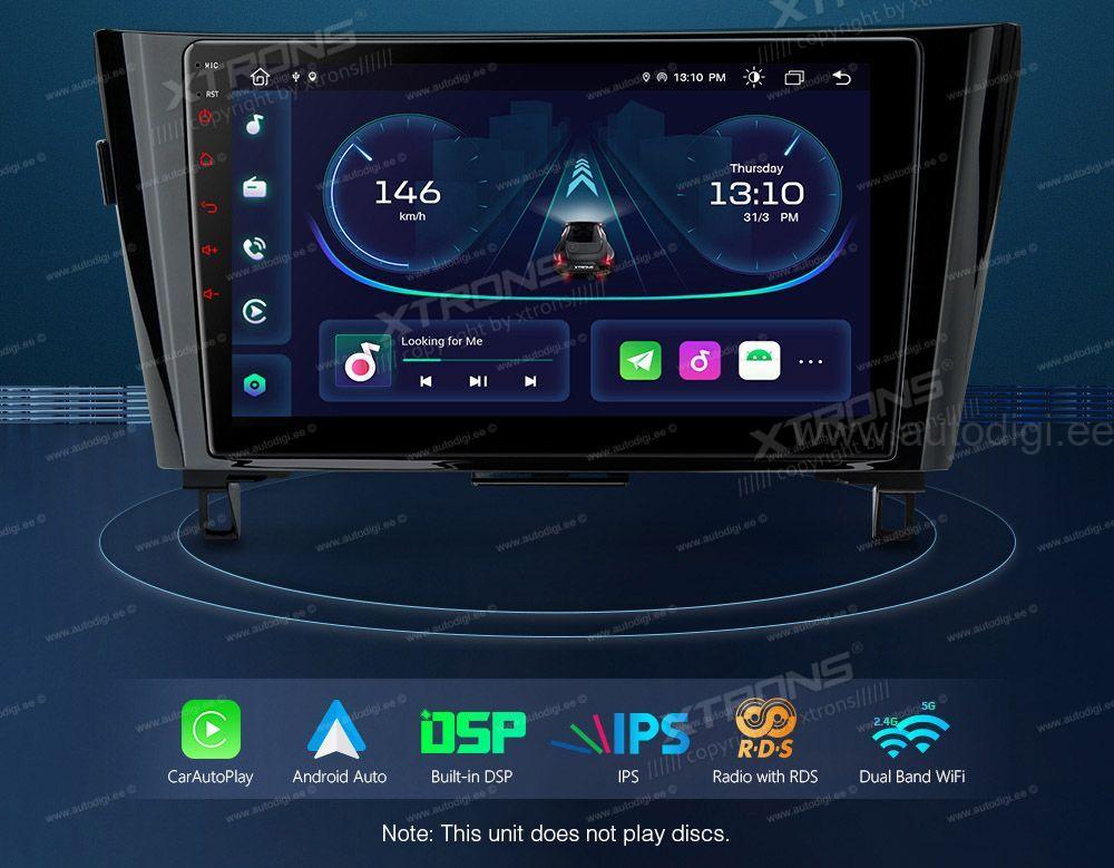 Nissan Qashqai (2016-2019)  XTRONS PEP11XTN merkkikohtainen Android GPS multimedia näyttösoitin