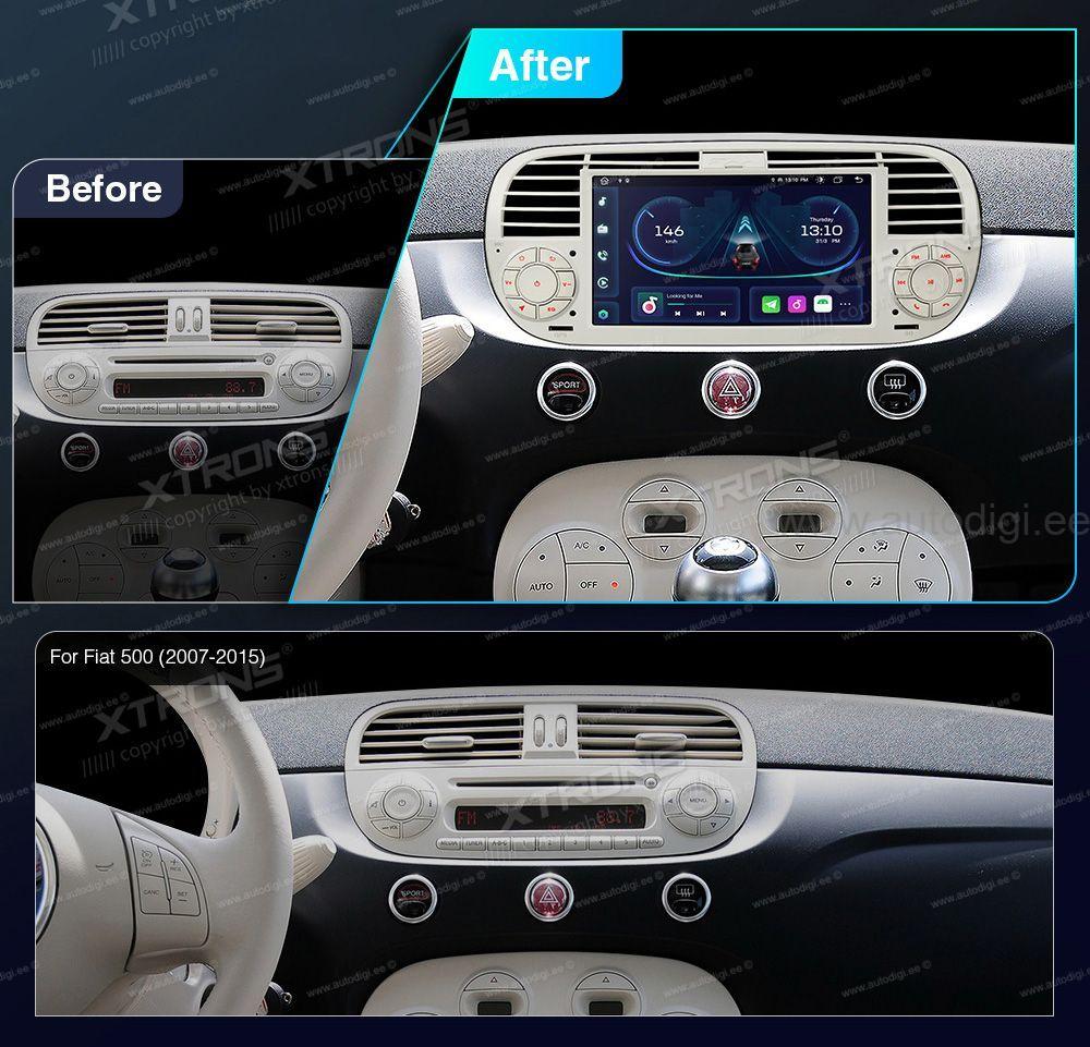 Fiat 500 (2007-2015)  custom fit multimedia radio suitability for the car