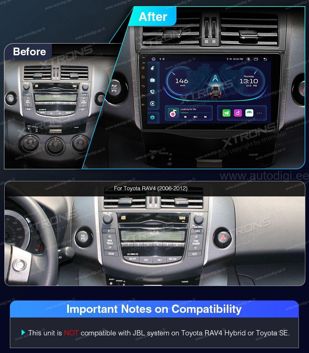 Toyota RAV4 (2009-2012) custom fit multimedia radio suitability for the car