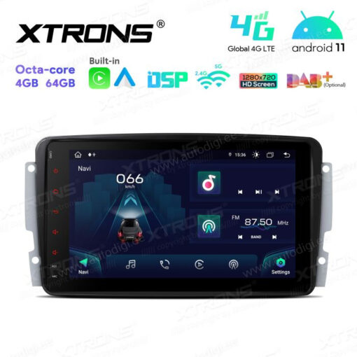 Mercedes-Benz Android 12 autoraadio XTRONS IA82M203L GPS naviraadio kasutajaliides