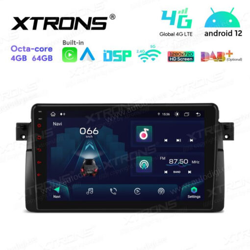 BMW Android 12 autoradio XTRONS IAP9246B GPS näyttösoitin käyttöliittymä