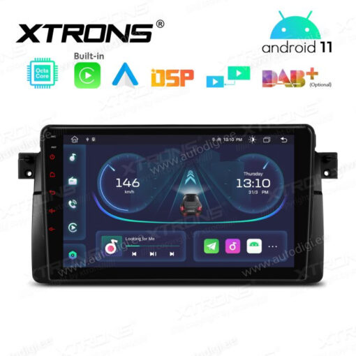 BMW Android 12 autoraadio XTRONS PEP9246B GPS naviraadio kasutajaliides