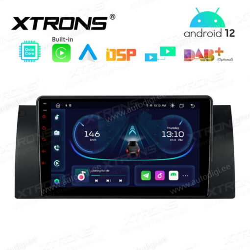 BMW Android 12 autoraadio XTRONS PEP9253B GPS naviraadio kasutajaliides