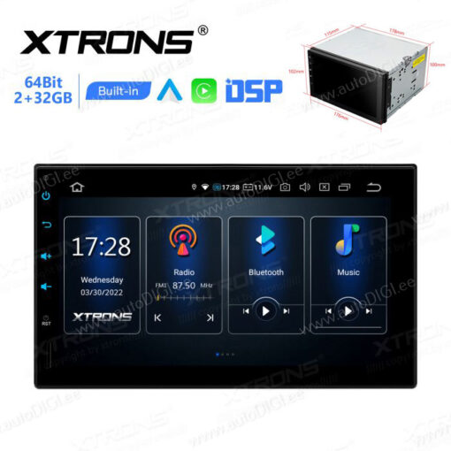 2 DIN Android 11 autoraadio XTRONS TN711L GPS naviraadio kasutajaliides