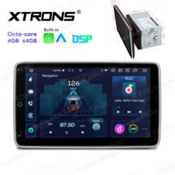 2 DIN Android 12 autoraadio XTRONS TX120L GPS naviraadio kasutajaliides