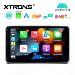 1 DIN Android 12 autoradio XTRONS DE123L Apple Carplay näkymä