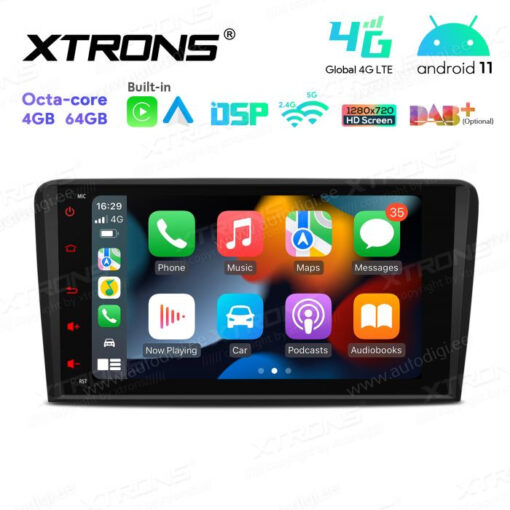 Audi Android 12 андроид радио XTRONS IA82A3AL Apple Carplay интерфейс