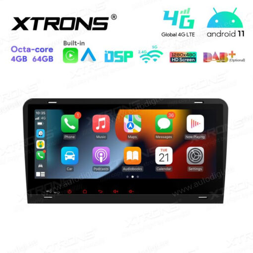 Audi Android 12 car radio XTRONS IA82AA3LH Apple Carplay interface