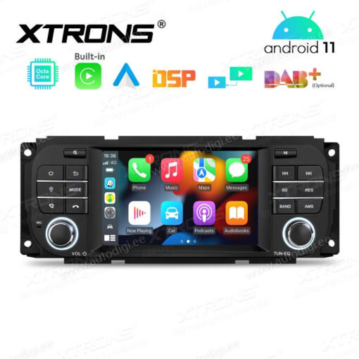 Jeep Android 12 андроид радио XTRONS PE52WRJL Apple Carplay интерфейс