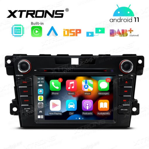 Mazda Android 12 андроид радио XTRONS PE72CX7M Apple Carplay интерфейс