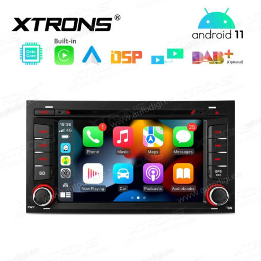 Seat Android 12 car radio XTRONS PE72LES Apple Carplay interface