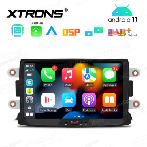 Dacia Android 12 андроид радио XTRONS PE81DCRL Apple Carplay интерфейс