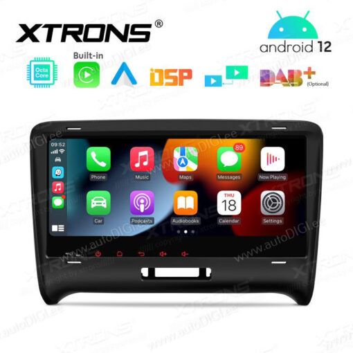 Audi Android 12 андроид радио XTRONS PE82ATTLH Apple Carplay интерфейс