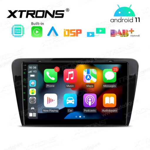 Skoda Android 12 андроид радио XTRONS PEP12CTS Apple Carplay интерфейс