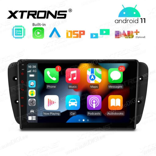 Seat Android 12 car radio XTRONS PEP92IBS Apple Carplay interface