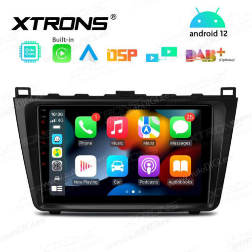 Mazda Android 12 андроид радио XTRONS PEP92M6M Apple Carplay интерфейс