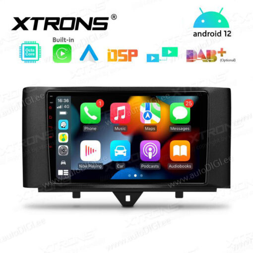Smart Android 12 андроид радио XTRONS PEP92MSMT Apple Carplay интерфейс