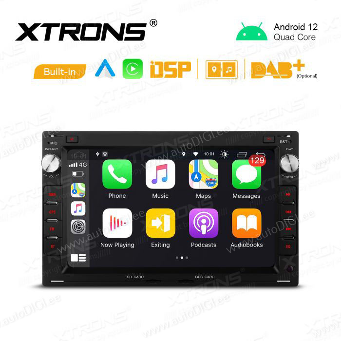 Autoradio tactile GPS Bluetooth Android & Apple Carplay VW Golf 4,Polo,Passat,Bora,Sharan,T4,T5  et Crafter + caméra de recul