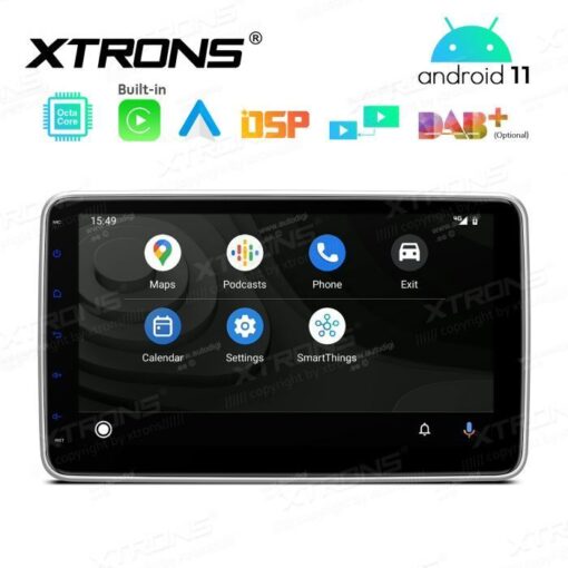 1 DIN Android 12 autoradio XTRONS DE123L Android Auto näkymä