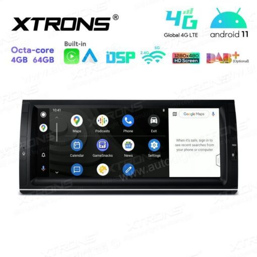 BMW Android 12 autoradio XTRONS IA1253BLH Android Auto näkymä