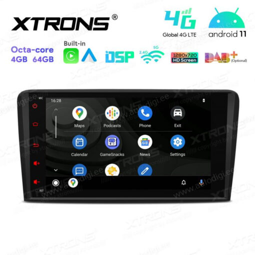 Audi Android 12 андроид радио XTRONS IA82A3AL Android Auto интерфейс