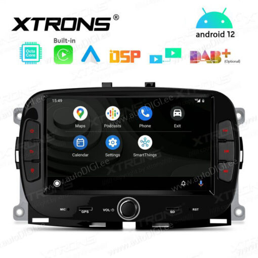 Fiat Android 12 андроид радио XTRONS PE72500FL Android Auto интерфейс