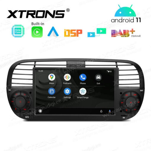 Fiat Android 12 autoradio XTRONS PE7250FL_B Android Auto näkymä