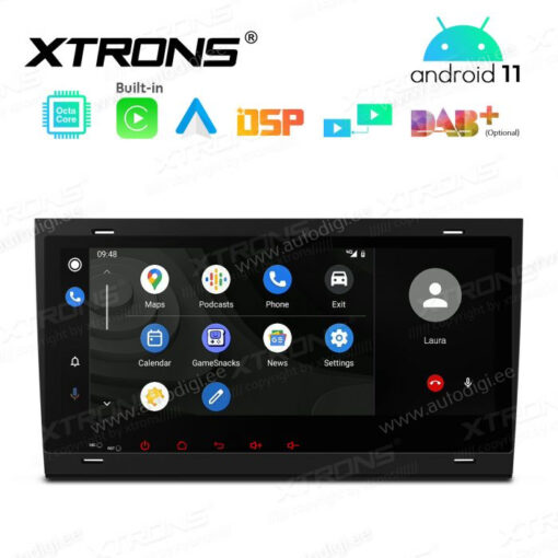 Audi Android 11 андроид радио XTRONS PE81AA4LH Android Auto интерфейс