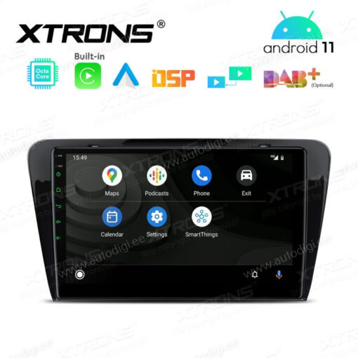 Skoda Android 12 андроид радио XTRONS PEP12CTS Android Auto интерфейс