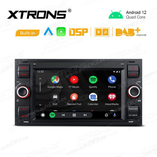 Ford Android 12 autoradio XTRONS PSF72QSFA_B Android Auto näkymä