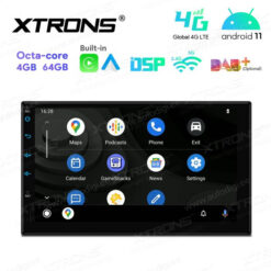 2 DIN Android 12 autoradio XTRONS TIA723L Android Auto näkymä