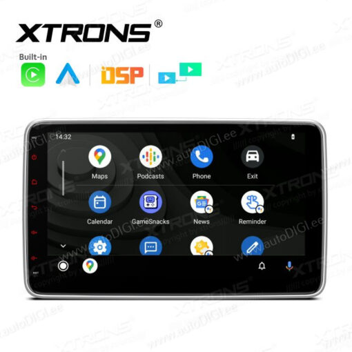 2 DIN Linuxautoradio XTRONS TL10L Android Auto näkymä