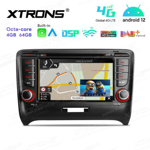 Audi Android 12 car radio XTRONS IA72ATT PIP picture in picture