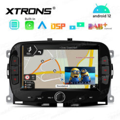 Fiat Android 12 car radio XTRONS PE72500FL PIP picture in picture