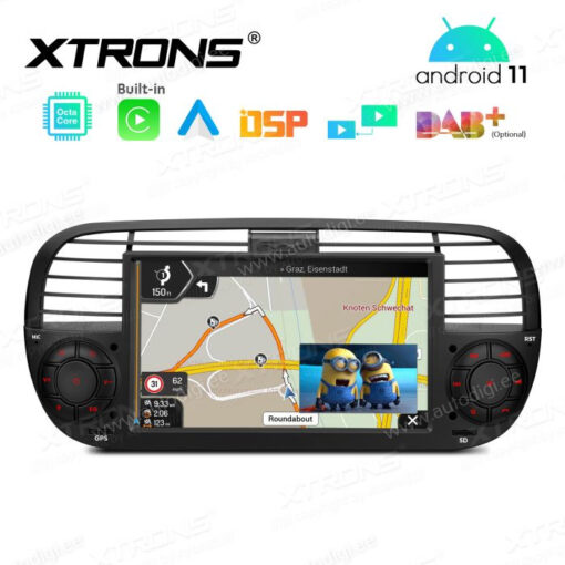 Fiat Android 12 car radio XTRONS PE7250FL_B PIP picture in picture