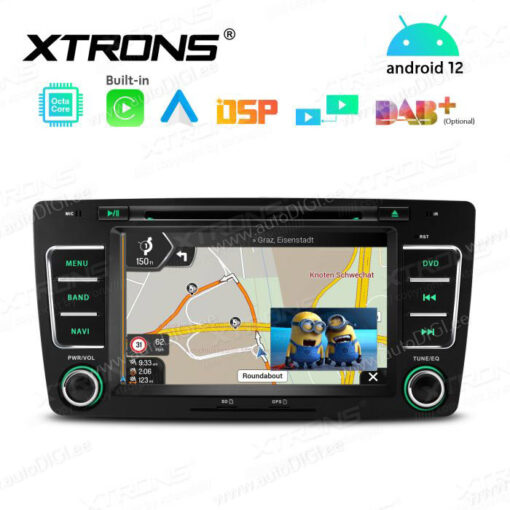 Skoda Android 12 car radio XTRONS PE72CTS PIP picture in picture