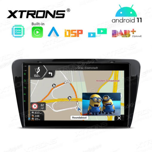 Skoda Android 12 car radio XTRONS PEP12CTS PIP picture in picture