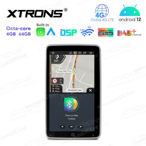 2 DIN Android 12 autoraadio XTRONS TX120L pilt pildis vaade