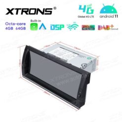 BMW Android 12 car radio XTRONS IA1253BLH size