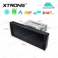 BMW Android 12 car radio XTRONS PE1239BL size