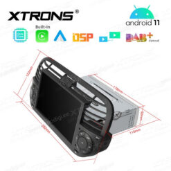 Fiat Android 12 андроид радио XTRONS PE7250FL_B размер