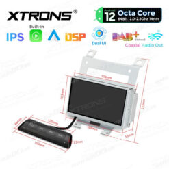 Land Rover Android 12 car radio XTRONS PE72DLRL size