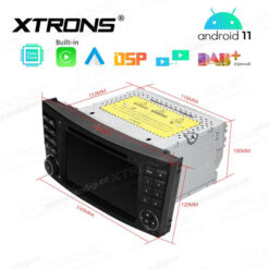 Mercedes-Benz Android 12 car radio XTRONS PE72M211 size
