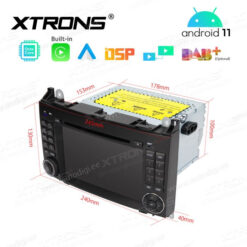 Mercedes-Benz Android 12 car radio XTRONS PE72M245 size