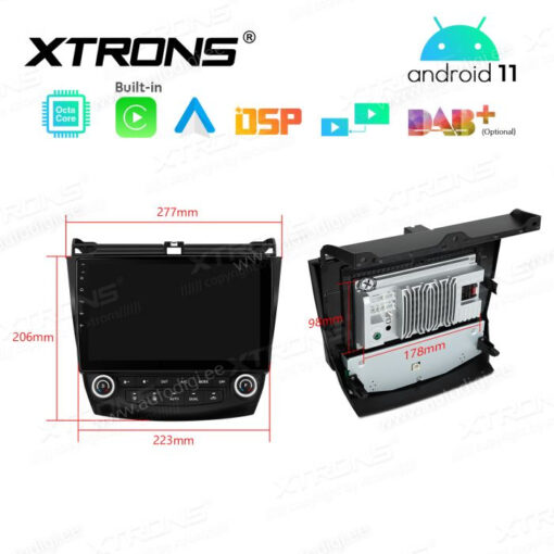 Honda Android 12 car radio XTRONS PEP12ACH_L size