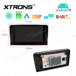 Mercedes-Benz Android 12 car radio XTRONS PEP92M164 size