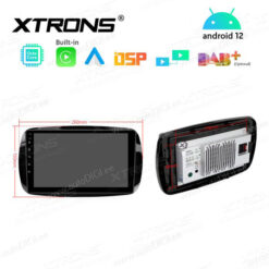 Smart Android 12 car radio XTRONS PEP92MSMTN size