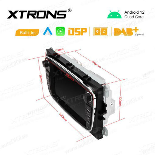Ford Android 12 car radio XTRONS PSF72FSFA_B size