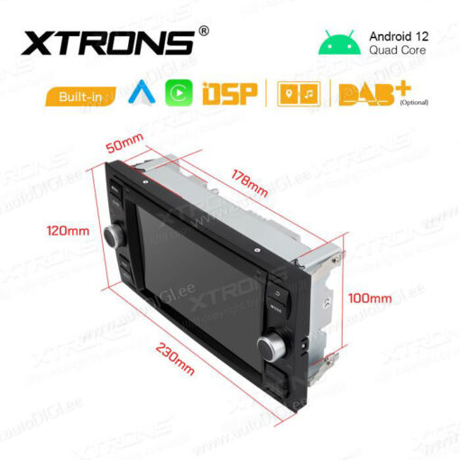 Ford Android 12 car radio XTRONS PSF72QSFA_B size